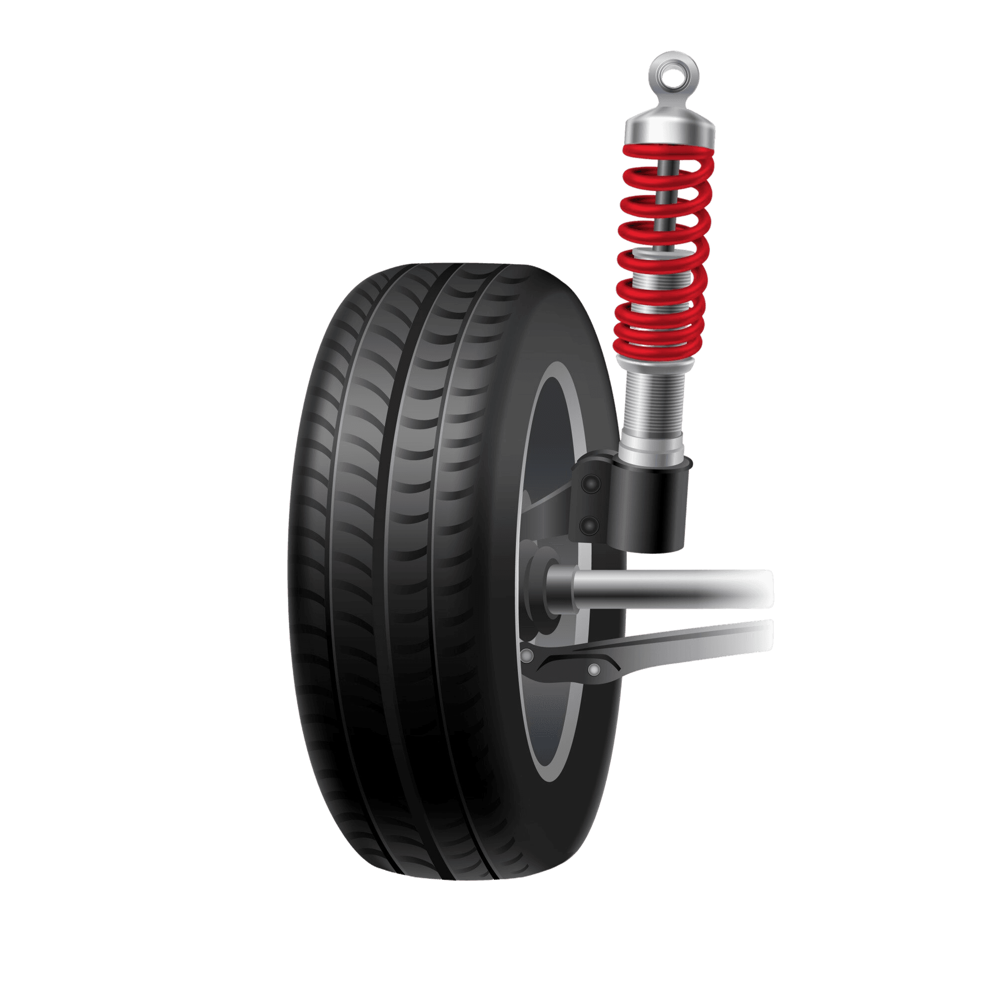 Tire and suspension assembly